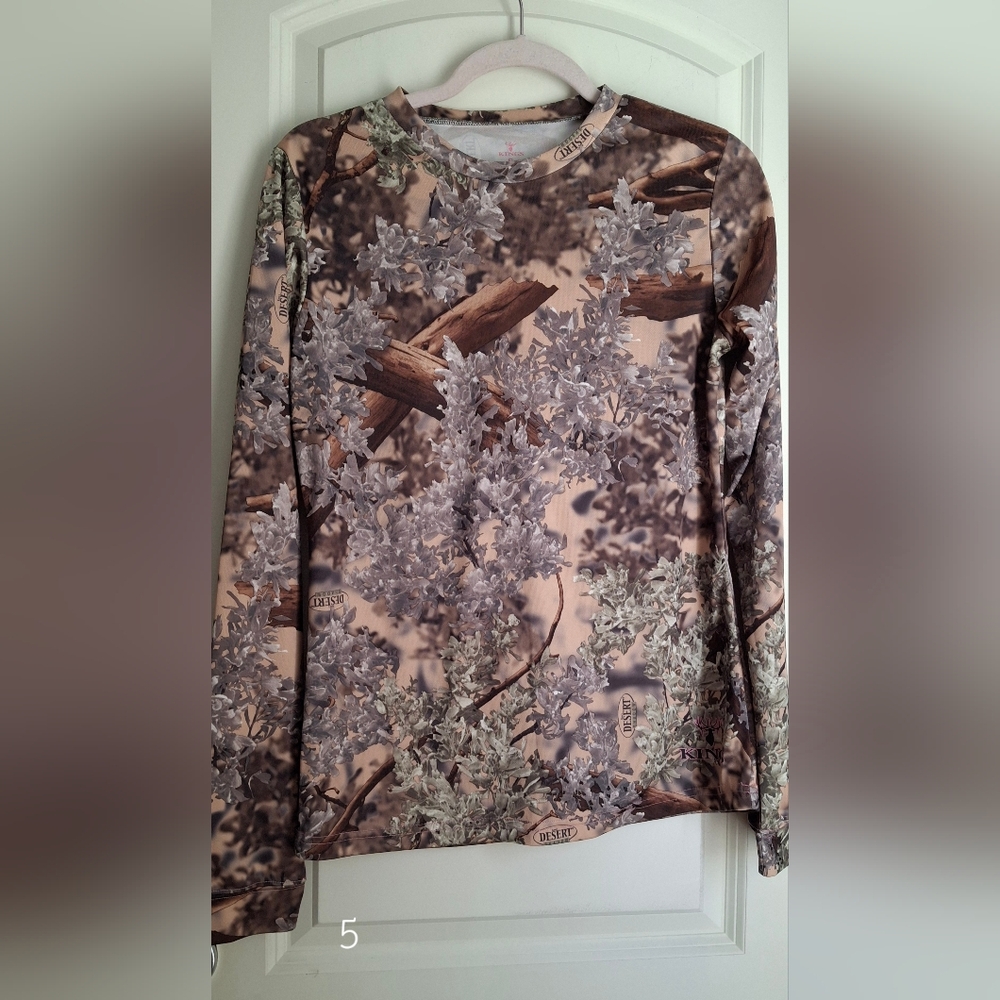 King's outdoors womens hunter series camo long sleeve shirt small camouflage